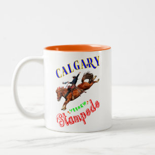 Calgary Yeehaw Stampede Two-Tone Coffee Mug