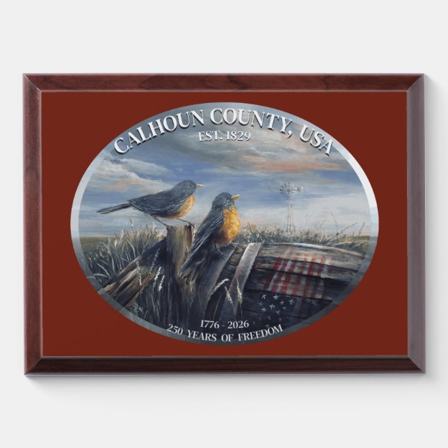 Calhoun County Decor / Award Plaque (Horizontal)