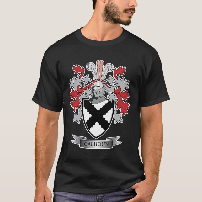 Calhoun Family Crest Coat of Arms T-Shirt (Front)