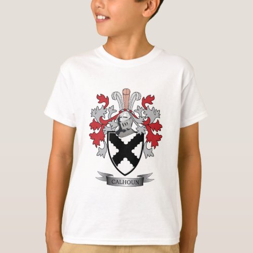 Calhoun Family Crest Coat of Arms T_Shirt