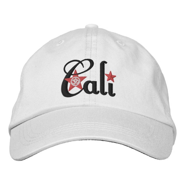 Cali Adjustable Embroidered Baseball Hat (Front)