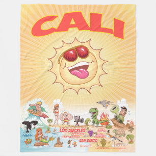 Cali Beach Paradise Fleece Blanket