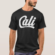 Cali Bold Script Logo (White) for California Fans