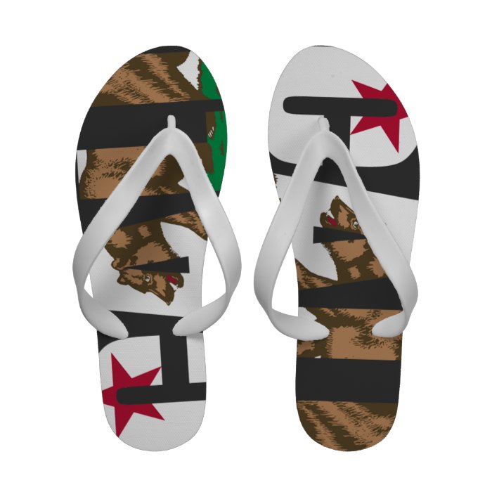 Cali California Flag Flip Flops