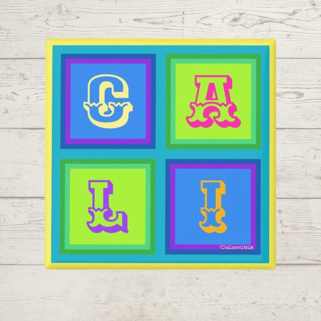 Cali Colombia modern colorful  Magnet (Creator Uploaded)