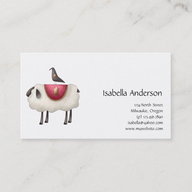 Cali Crows · Crow & Sheep Business Card (Front)