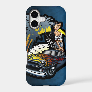 Cali Dreamin' Hot Rod Pin Up Girl iPhone 17 Case