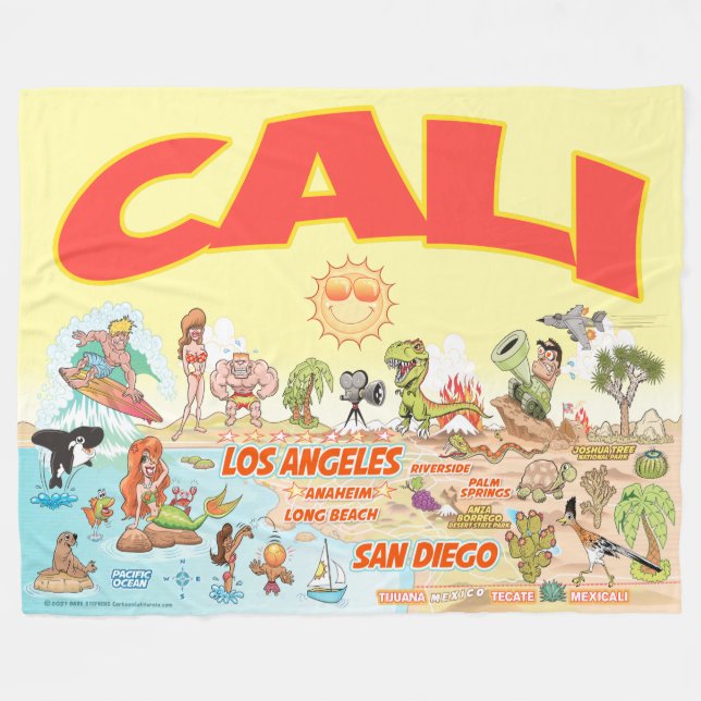CALI Fleece Blanket (Front (Horizontal))