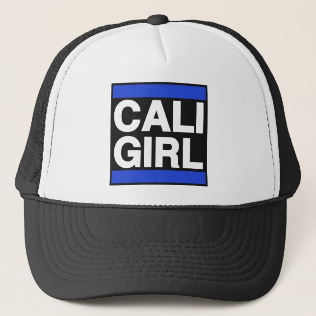 Cali Girl Blue Trucker Hat (Front)