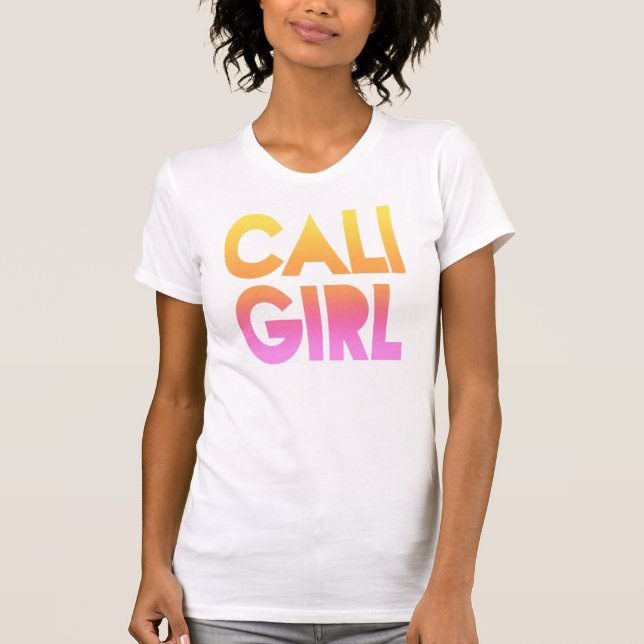 Cali Girl Tee California Sunset T Shirt Womens Top (Front)