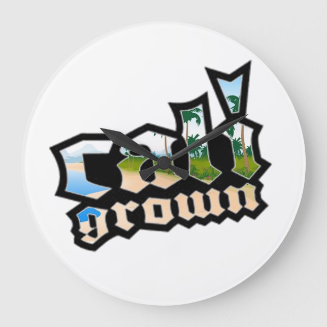 Cali Grown Wall Clock (Front)