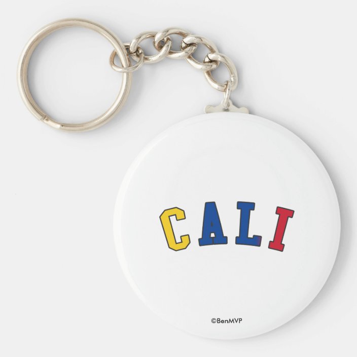Cali in Colombia National Flag Colors Key Chain