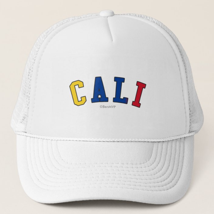 Cali in Colombia National Flag Colors Mesh Hat