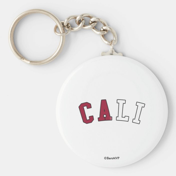 Cali in State Flag Colors Key Chain