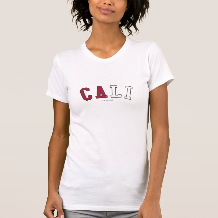 Cali in State Flag Colors Tee Shirt