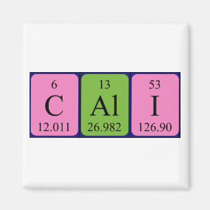 Cali periodic table name magnet