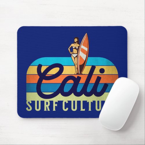 Cali Surf Culture Vintage Style Mouse Pad