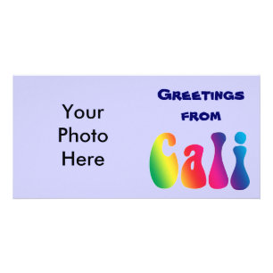 Cali Tie-Dye California Hippie Logo Card