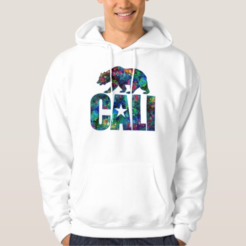 Cali Tie_Dye Logo and Grizzly Bear Hoodie