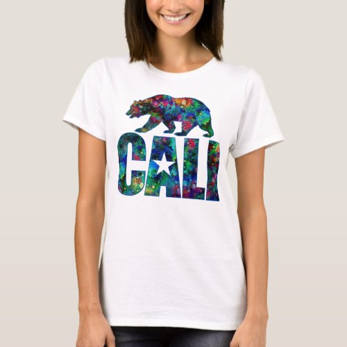 Cali Tie_Dye Logo and Grizzly Bear T_Shirt