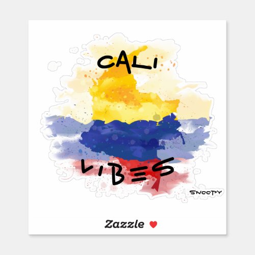 Cali vibes Car sticker Colombia croquis
