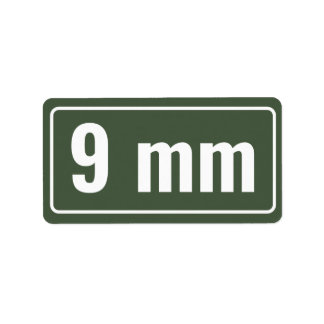 Caliber Organization Labels 9 mm