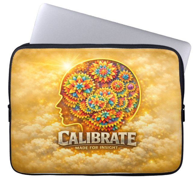 CalibrateMind –Abstract Encouraging Power Mindset Laptop Sleeve (Front)