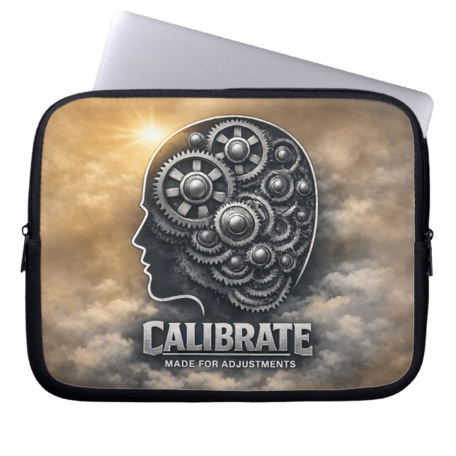CalibrateMind –Abstract Encouraging Power Mindset Laptop Sleeve (Front)