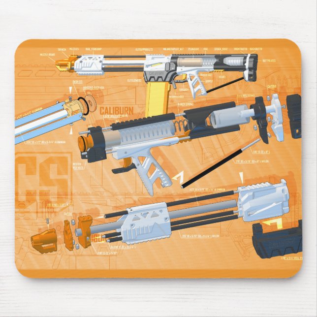 Caliburn Exploded Mouse Pad (Front)