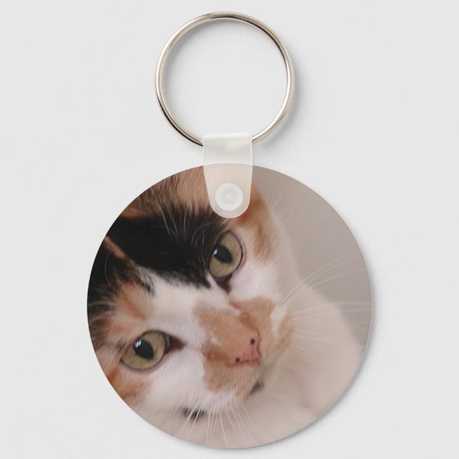 Calico Beauty Cat Keychain (Front)
