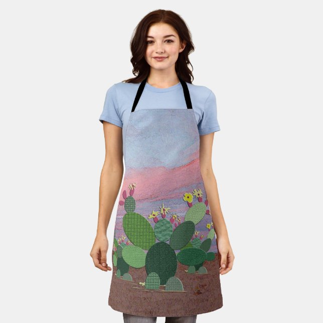 Calico Cactus Apron (Worn)