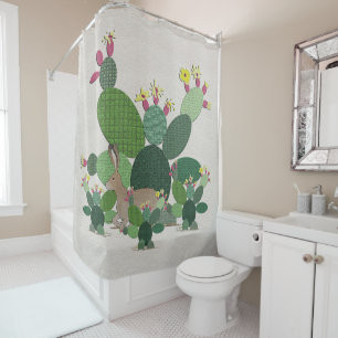 Calico Cactus Shower Curtain