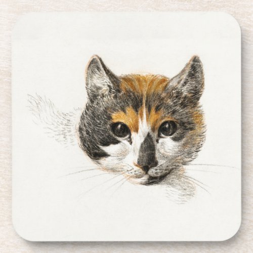 Calico Cat 1812 by Jean Bernard _ coaster