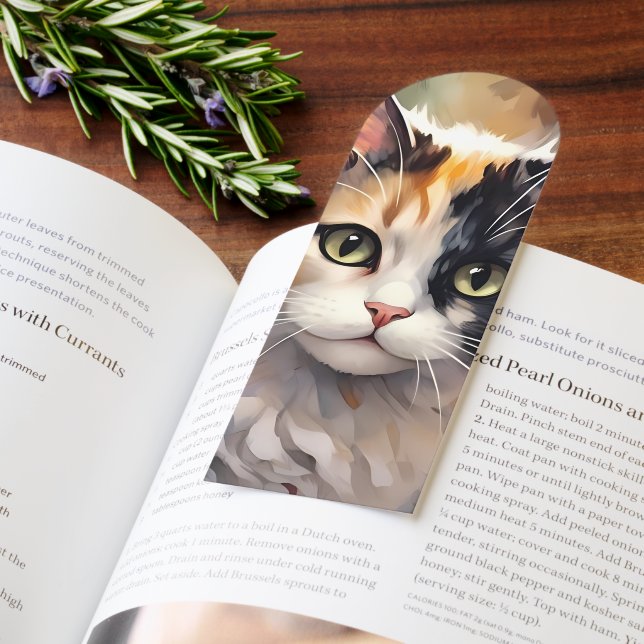 Calico Cat and Butterflies in Spring Garden Bookmarks (Book)