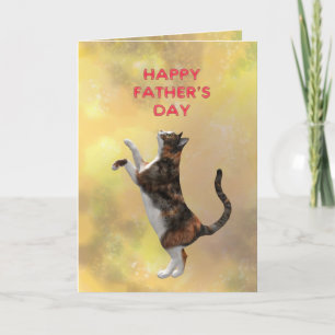 Calico cat and Father's day Card