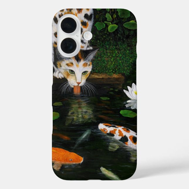 Calico Cat and Koi Fish Case-Mate iPhone Case (Back)