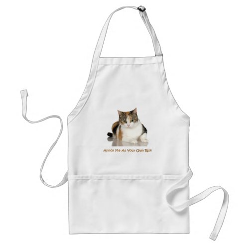 Calico Cat Annoy Me At Your Own Risk Adult Apron