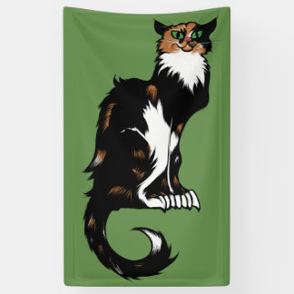 Calico Cat Art "Le Chat Noir" Calicos Parody Cats Banner