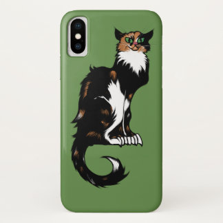 Calico Cat Art "Le Chat Noir" Calicos Parody Cats iPhone X Case
