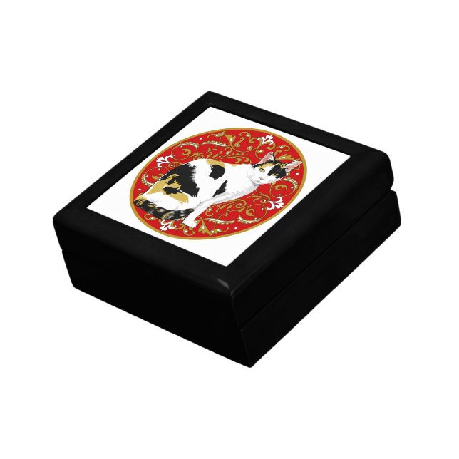 Calico Cat Baroque Jewelry Box (Side)