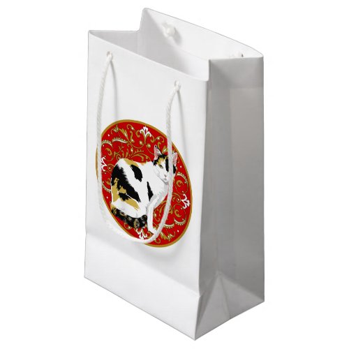 Calico Cat Baroque Small Gift Bag