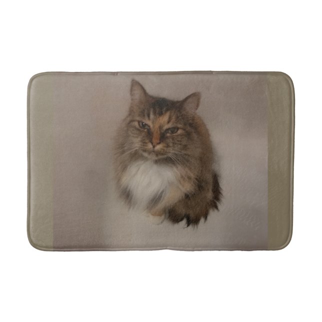 Calico Cat Bath Mat (Front)
