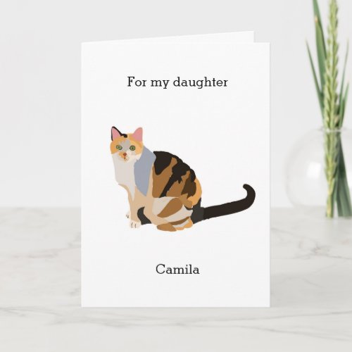 Calico Cat Birthday Card