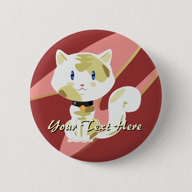 Calico Cat Button (Front)