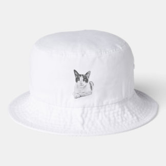 Calico Cat Comic Halftone Bucket Hat