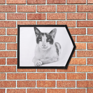 Calico Cat Comic Halftone Pennant
