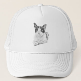 Calico Cat Comic Halftone Trucker Hat