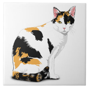 Calico Cat Custom Ceramic Tile