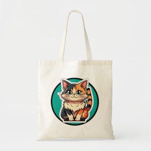 Calico Cat Cute Cartoon Tote Bag