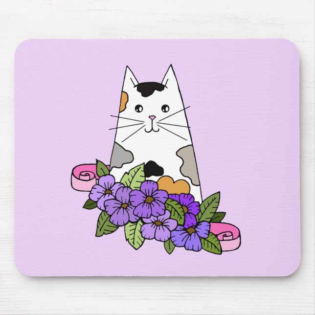 Calico Cat Cute Mouse Pad (Front)